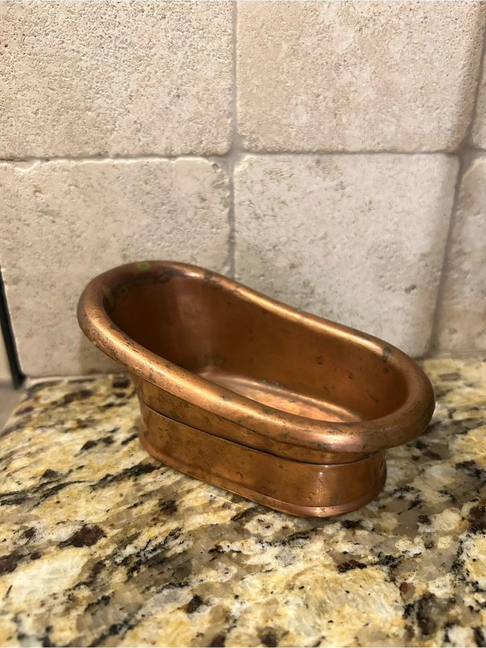 Copper Mini Bathtub Decorative Soap Dish